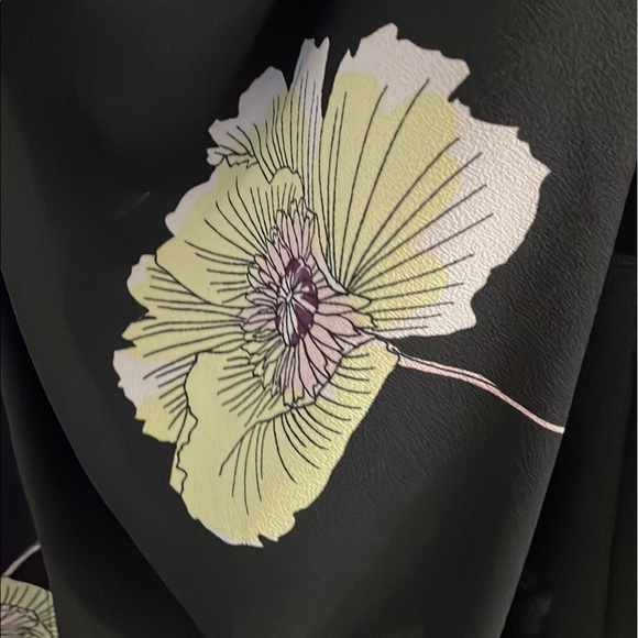 1.STATE Black & Floral One Shoulder Ruffle Midi Dress - Picture 5 of 13